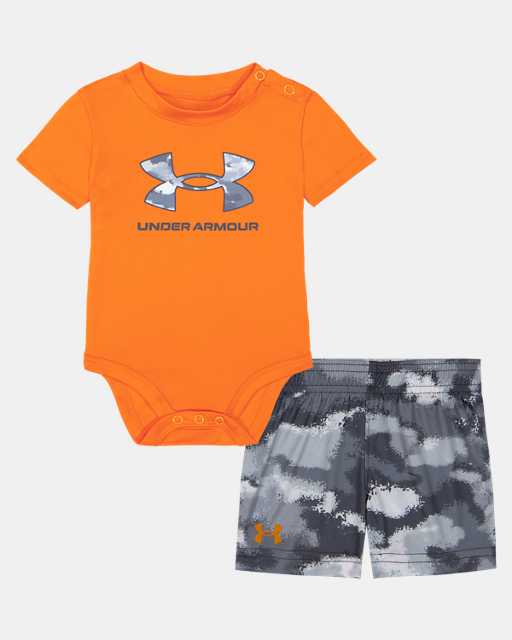 Newborn Boys' UA Camo Logo Shorts Set